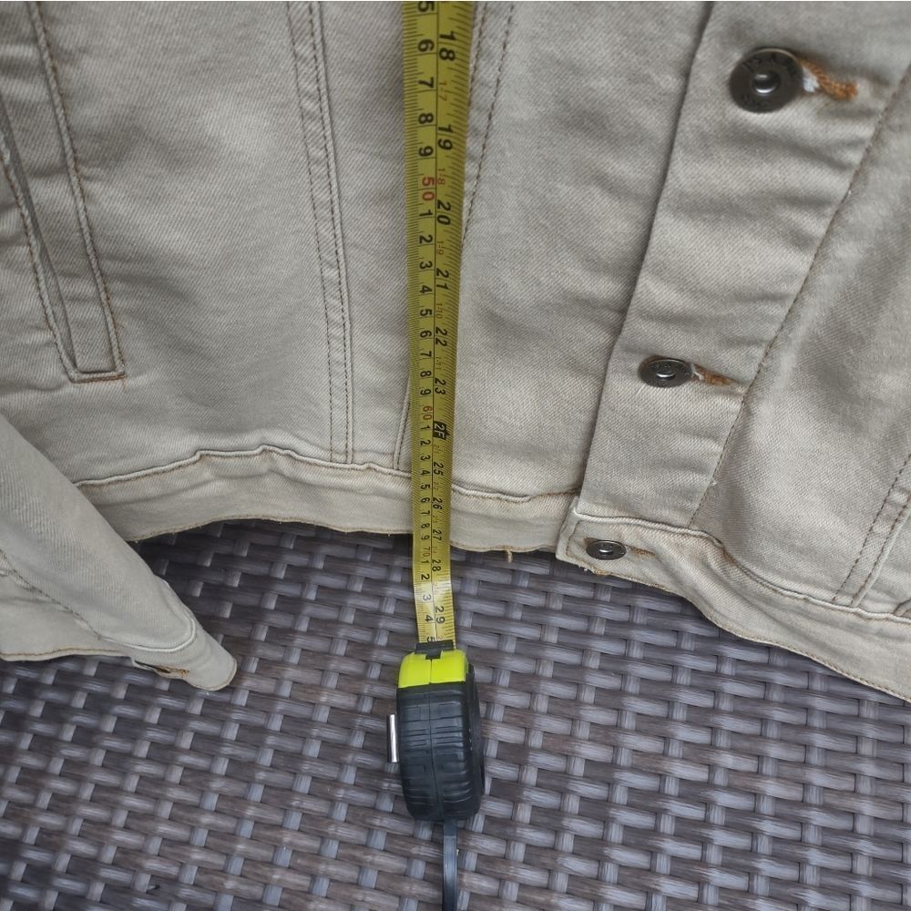 Jos A Bank Tailored Fit Men's Tan Jean Jacket - Picture 4 of 5